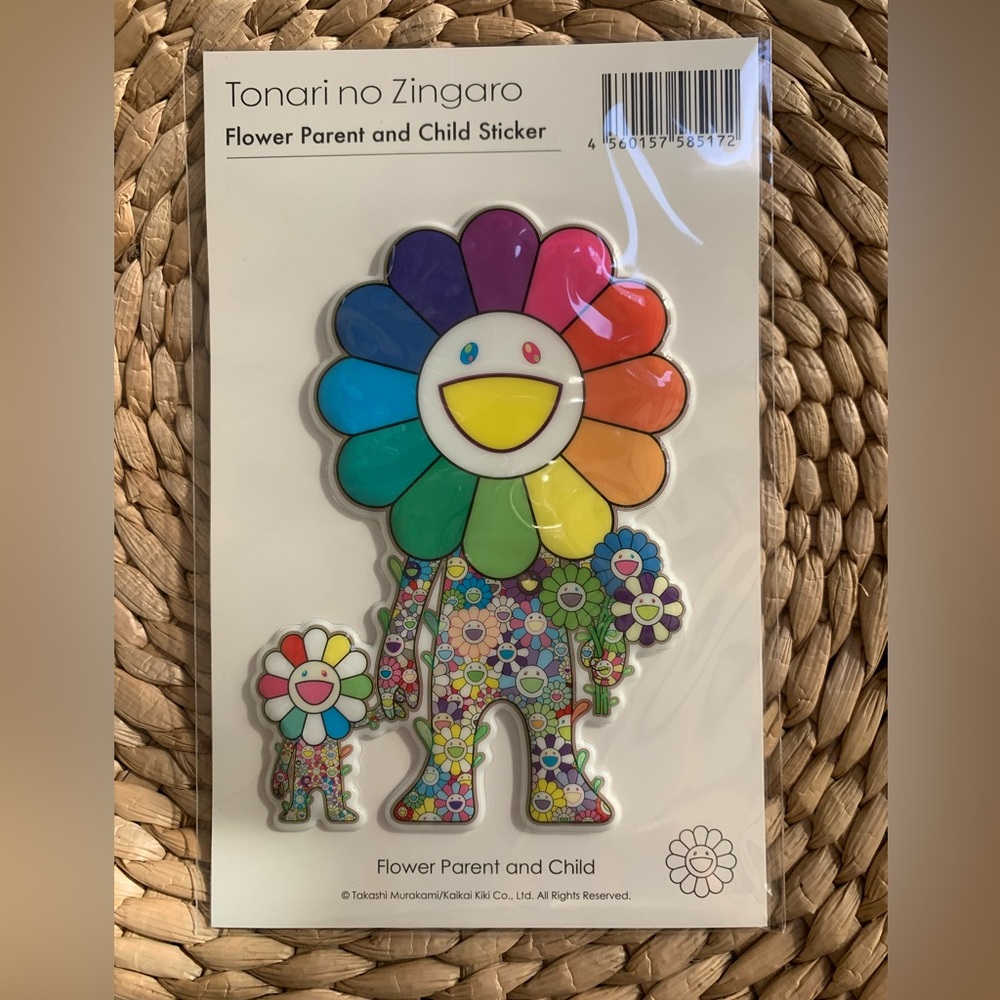 Extremely Rare Takashi Murakami Cushioned Sticker - Flower Parent/Kid